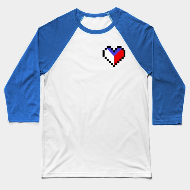 Czech Heart Baseball T-Shirt by Molenusaczech